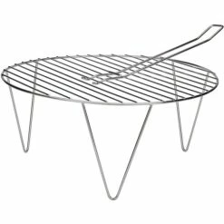 Grosses soldes 🧨 Nouvel Barbecue à Brasero En Acier Inoxydable Avec Pince Ø 45 Cm - Gril Au Charbon De Bois 👍