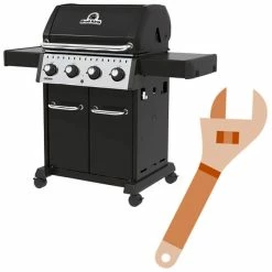 Promo 👏 Broil King Crown 420 Avec Grille En Fonte 2 Monté - Gril à Gaz 👍